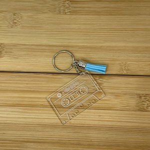 Spotify cassette keychain, personalize with your favorite song and text